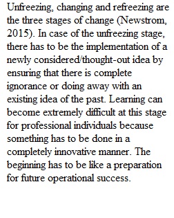 8-1 Discussion Three Stages of Change